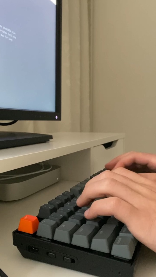 Performing typing test