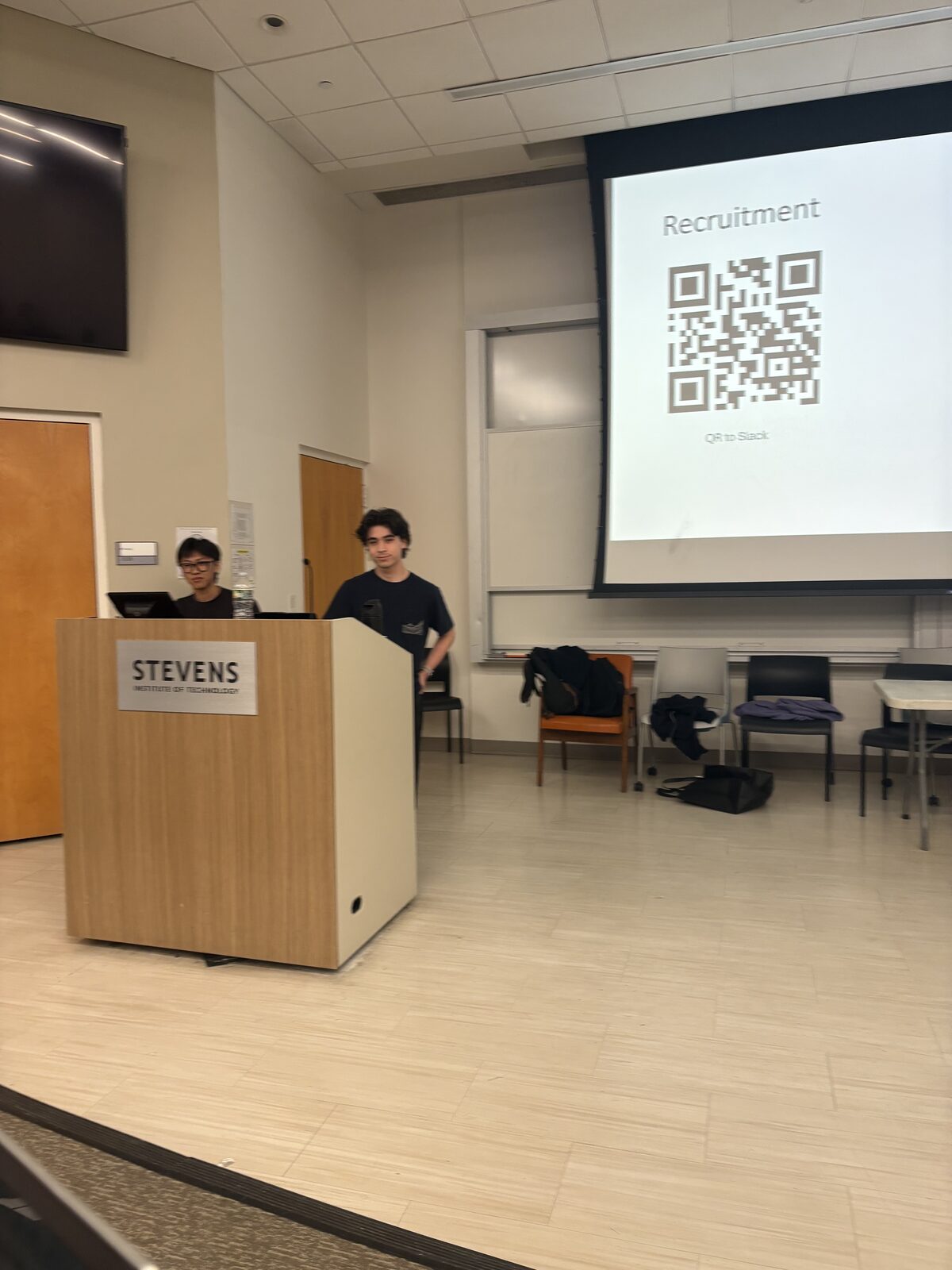 Presenting at a recruitment event